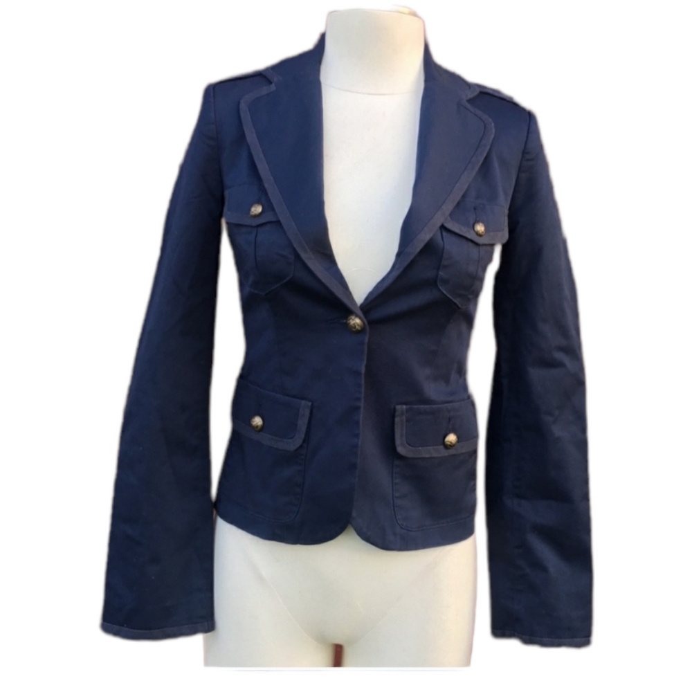 Designer JACOB sz 1/2 Blue jacket Blazer